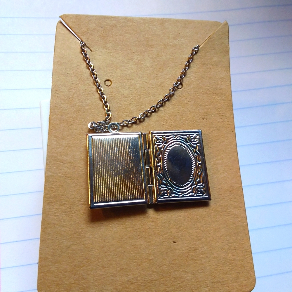 Book Locket Necklace